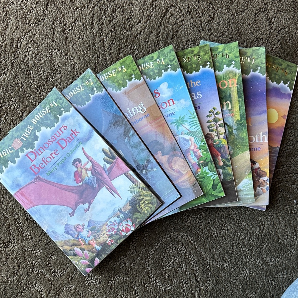 The Magic Tree House Book Set - Colorful Adventure Covers Books #1-7 and #9